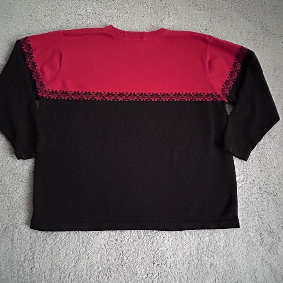 Vintage Eddie Bauer Sweater Mens 2 XL Christmas Red/Black Heavy Japan Dadcore - Picture 16 of 16